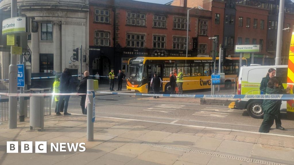 bbc.co.uk - Jude Winter - Pedestrian in hospital after being hit by bus in Nottingham