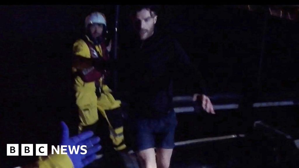 Jordan North rescued from River Thames after saving dog