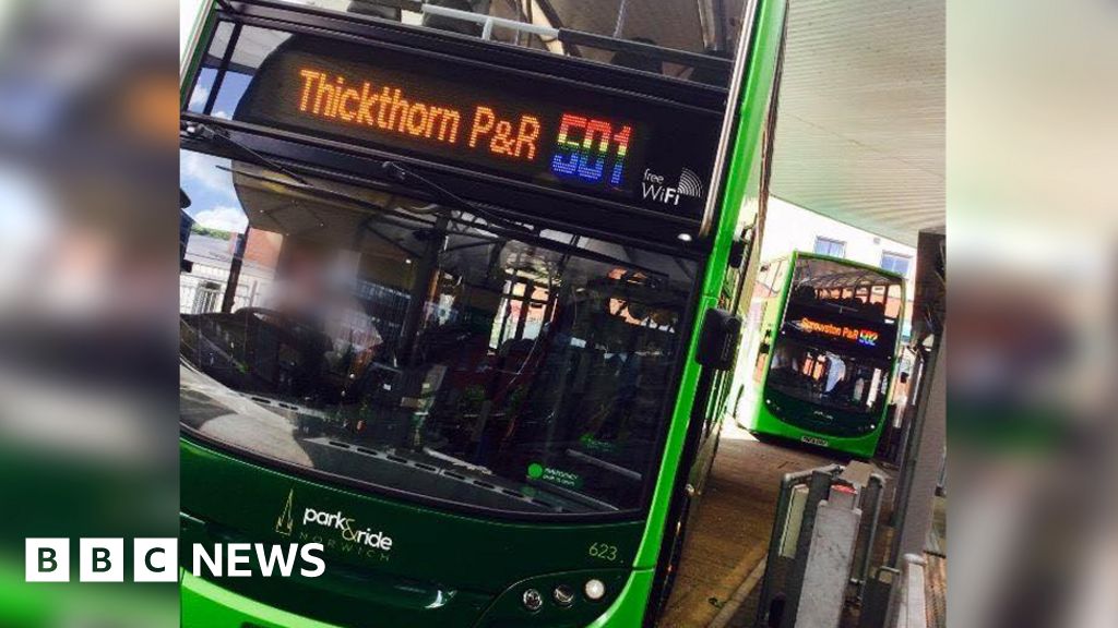 Norwich bus driver suspended after he 'refused' to drive Pride bus