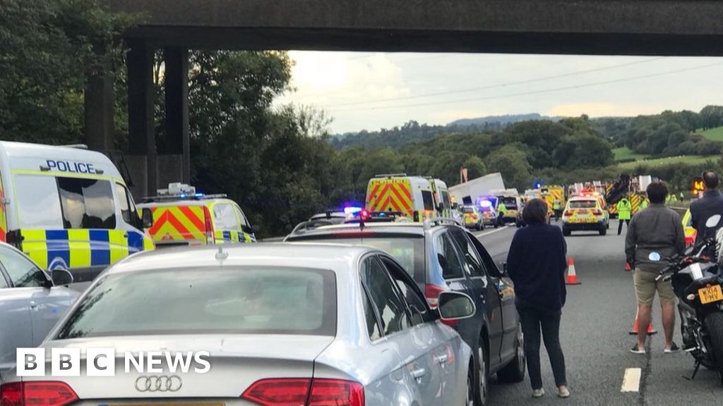 M5 reopens following four deaths in lorry crash - BBC News