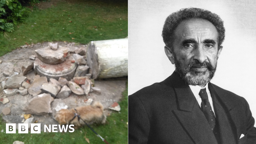 Haile Selassie: Statue of former Ethiopian leader destroyed in London park