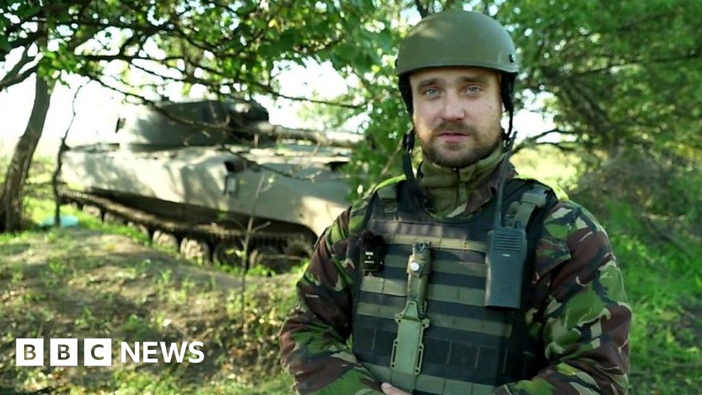 Ukraine war: On the front line with troops in Kherson region