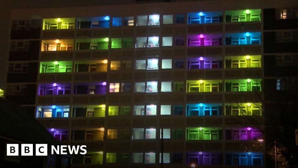 Hull housing estate gets lit up for City of Culture BBC News