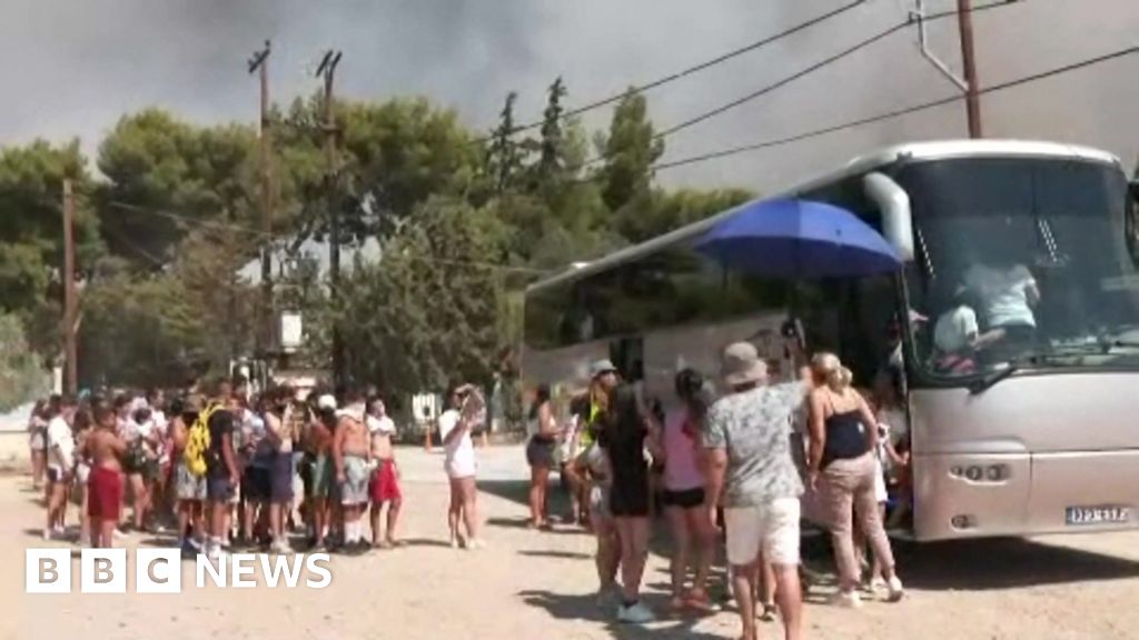 Greece wildfires: 1,200 children evacuated from summer camp as blaze nears