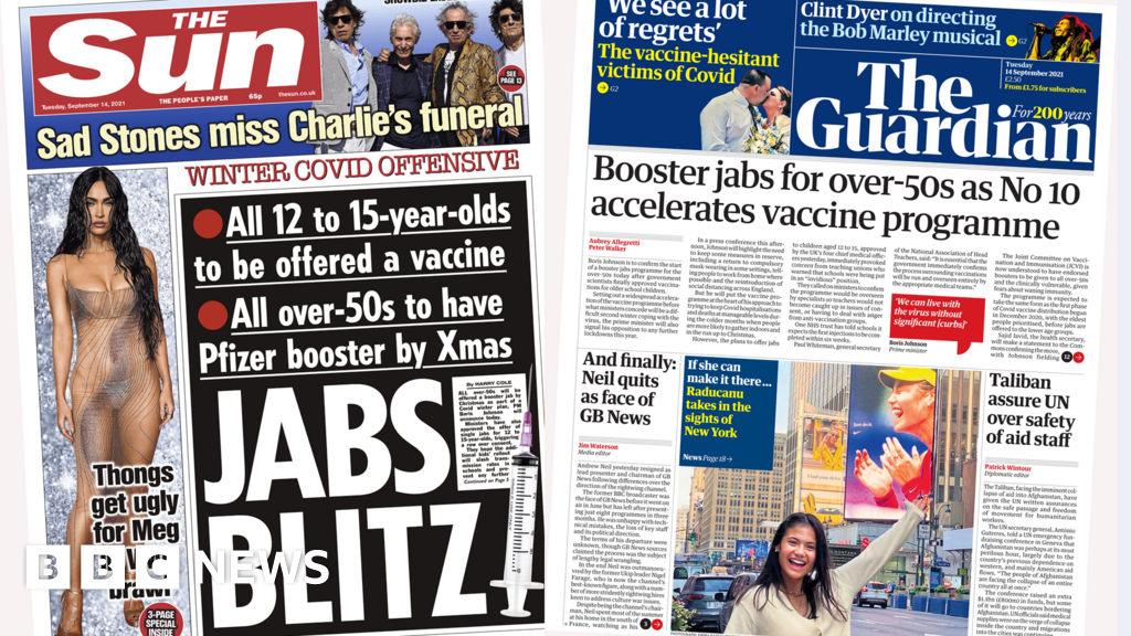 The Papers: 'Jabs blitz' for winter as over-50s 'get boosters'