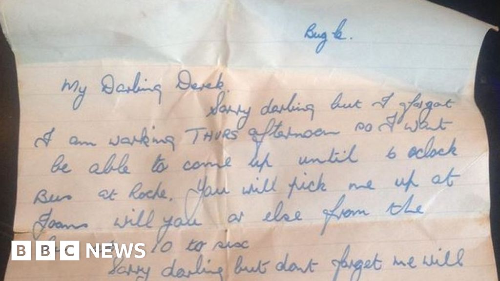 Love letter from 1950s returned to Cornwall couple