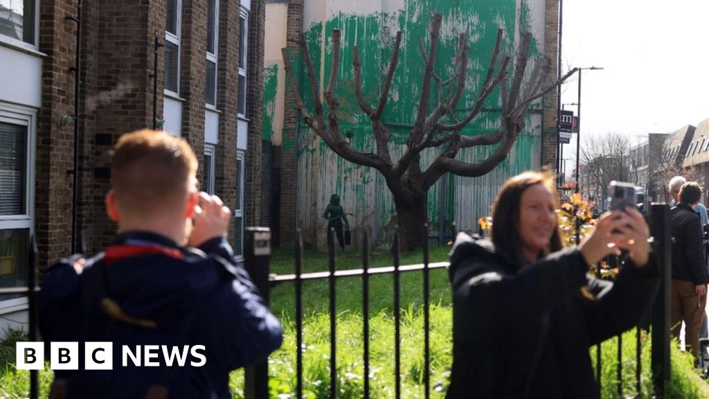 Banksy confirms London tree mural is his own work