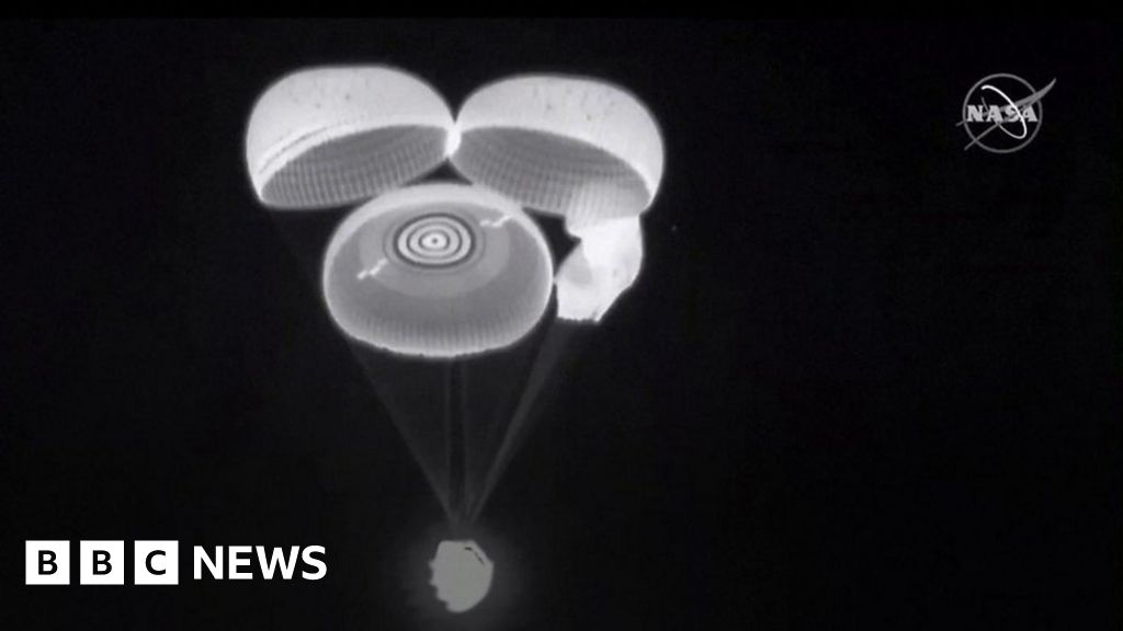 Astronauts return to Earth on SpaceX capsule