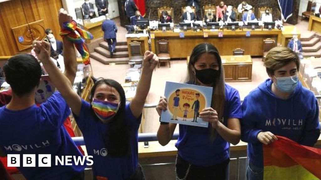 Chile same-sex marriage: Law overwhelmingly approved by parliament – BBC News