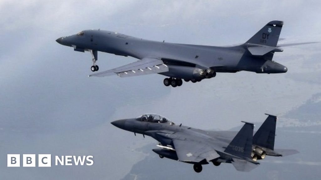 US Bombers Fly Over Korean Peninsula - BBC News