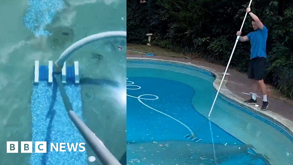 Bedfordshire The Pool Guy Videos A Tiktok Splash Hit Bbc News