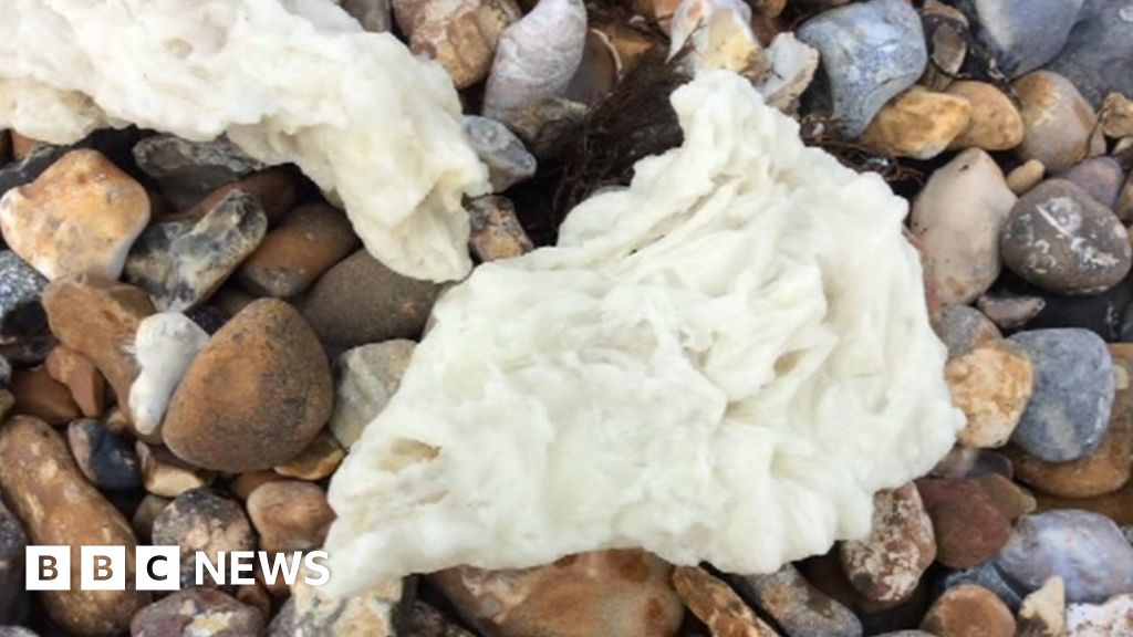 Palm oil deposits washed up on Sussex beaches BBC News