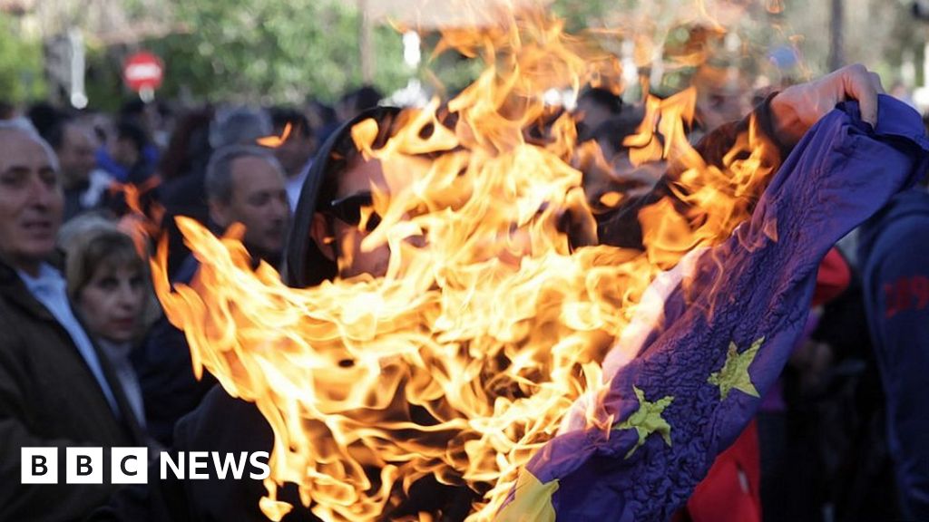 man jailed for burning gay flag