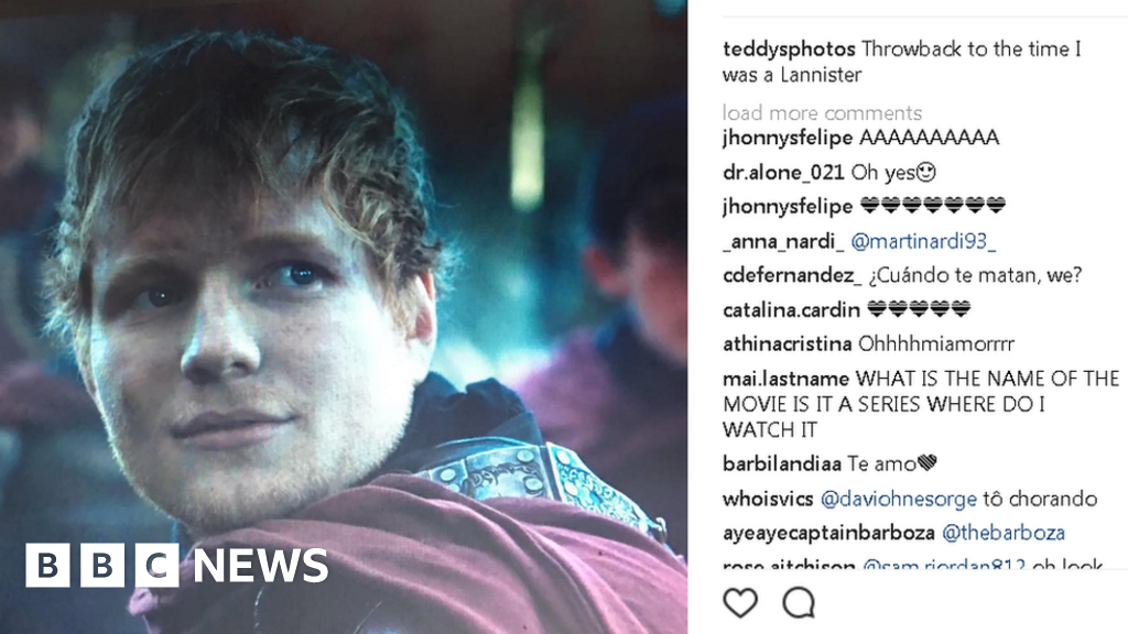 Ed Sheeran Sings In Game Of Thrones Cameo Bbc News