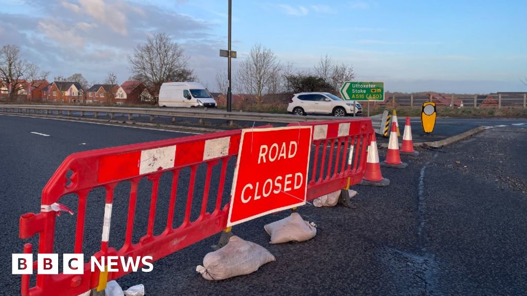 Derbyshire road closed after storm damages building