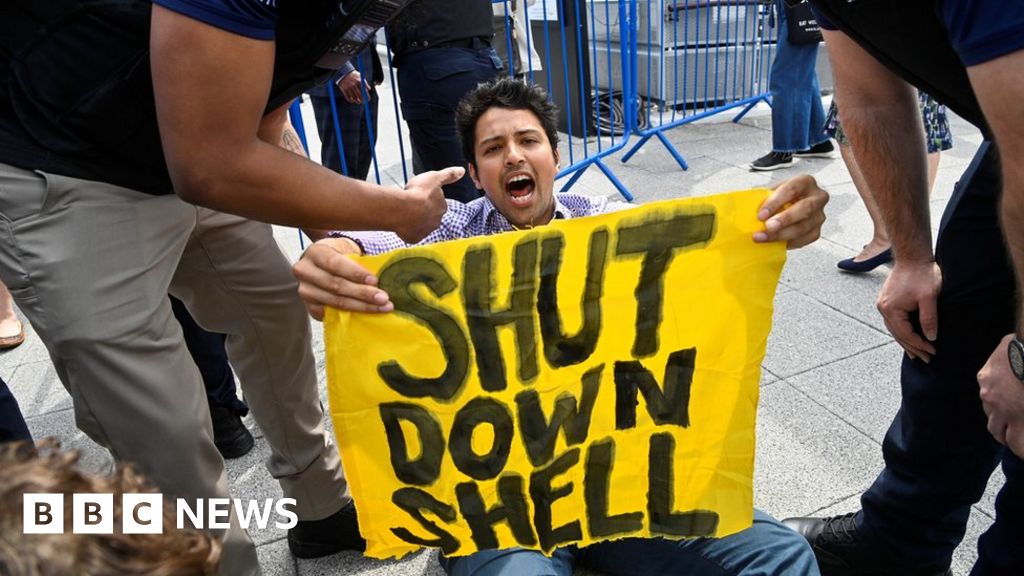 Shell AGM: Climate activists storm shareholder meeting