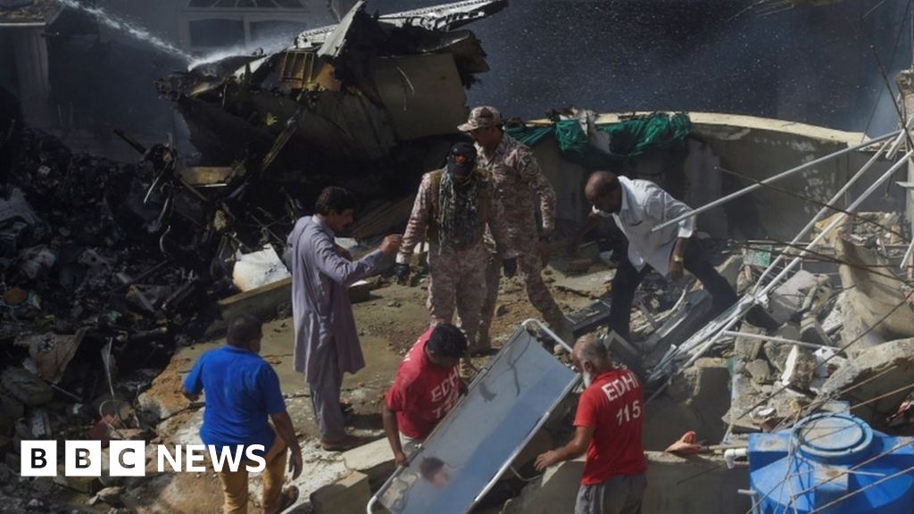 Pakistan plane crash: Dozens die as jet hits homes in Karachi
