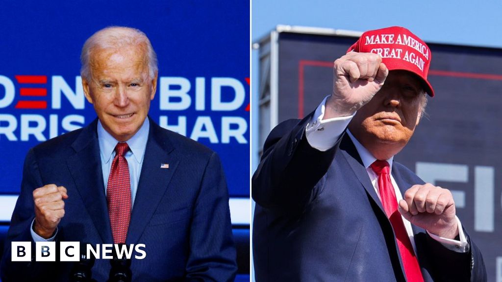 US Election 2020: Trump slams lockdowns, Biden accuses him of insulting victims - BBC News