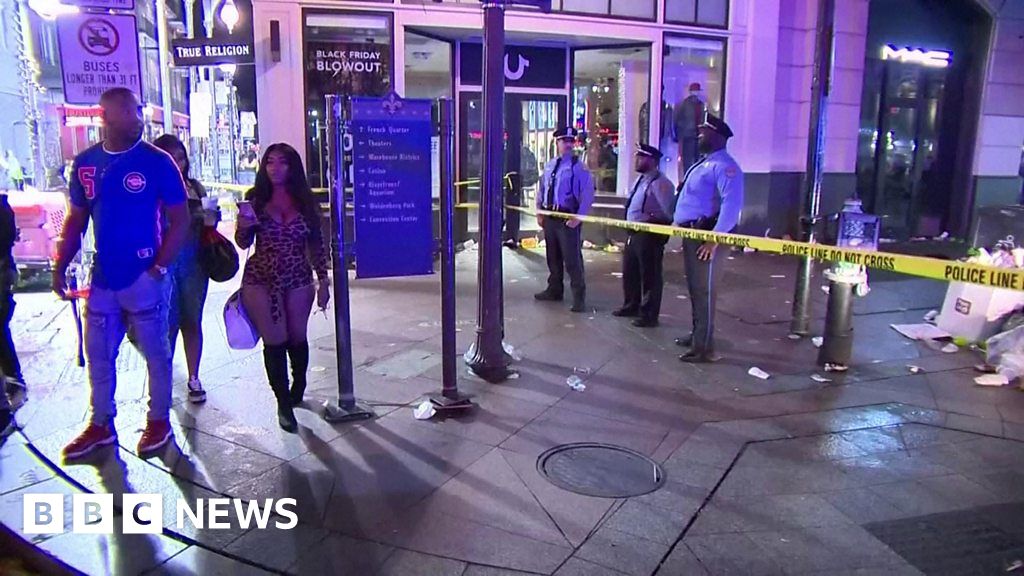 New Orleans Police Inspect Shooting Scene In French Quarter