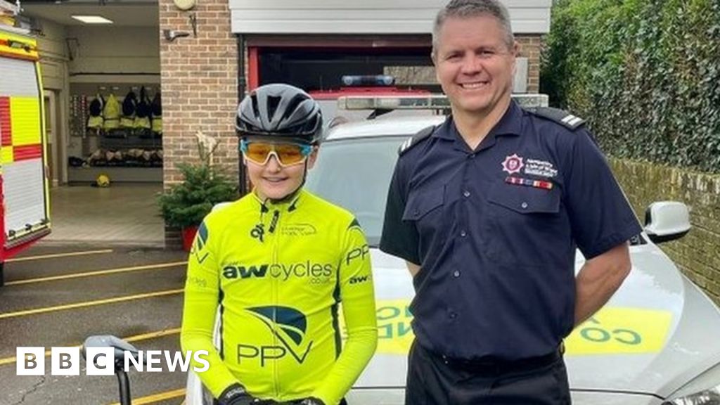 Hartley Wintney boy plans 100mile cycle ride to thank firefighter