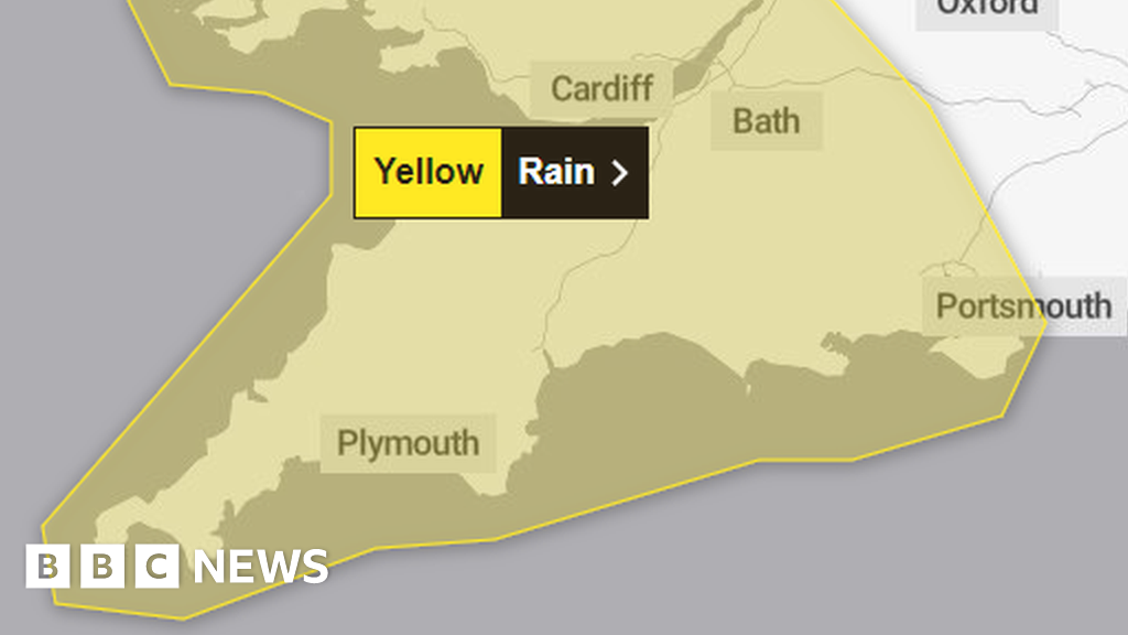 Heavy rain warning issued for south west