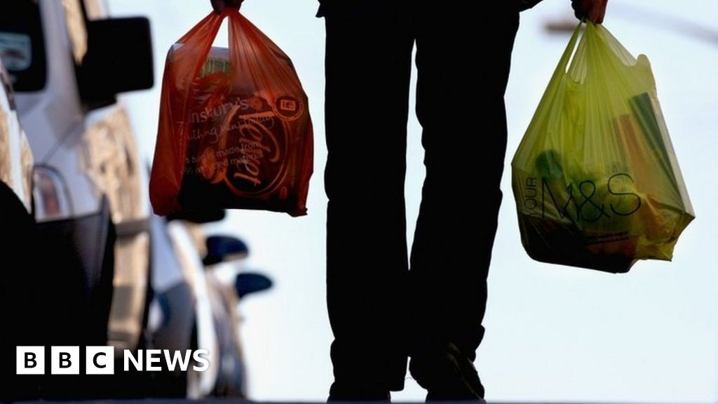 Plastic bag use plummets in England since 5p charge - BBC News