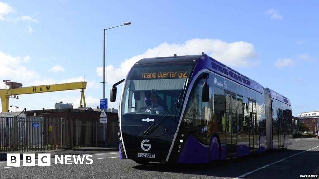Belfast Glider bus service 'fulfilling its aim' BBC News