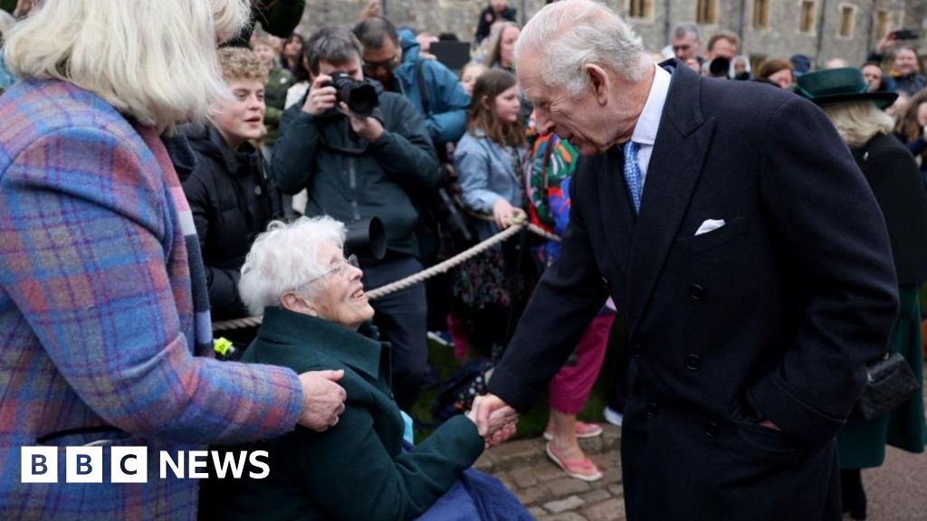 King Charles appears in public at Easter Sunday church service