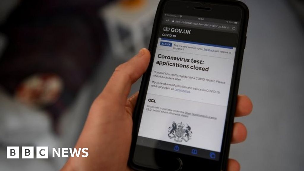 Coronavirus: Test website closes after 'significant demand'