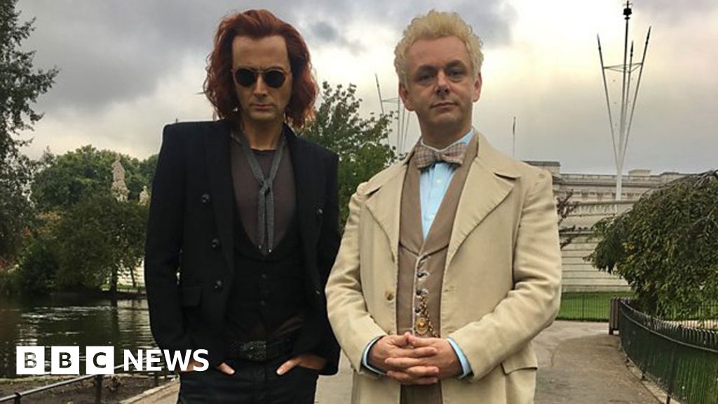 Good Omens First Photo David Tennant S Demon Meets Michael