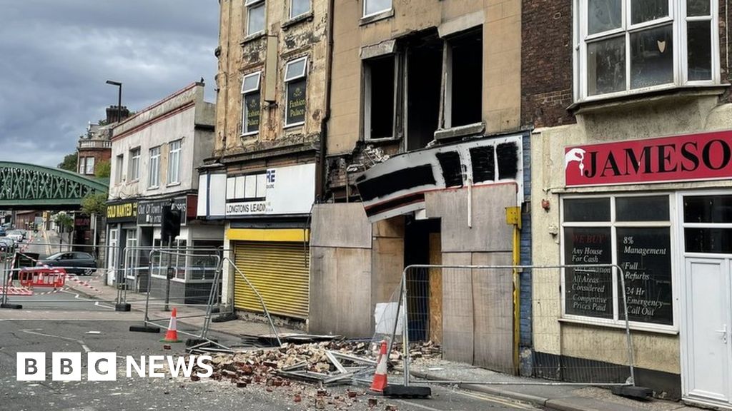 Main Stoke-on-Trent road shut after building collapse