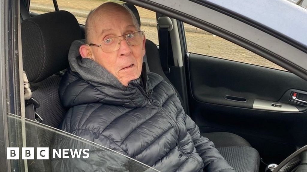 Martin Handyside sitting in his car