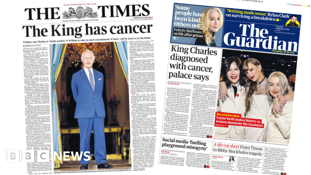 The Papers: 'King has cancer' and 'women dominate Grammys'