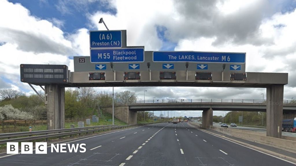 M6 crash Driver and passenger killed near Preston