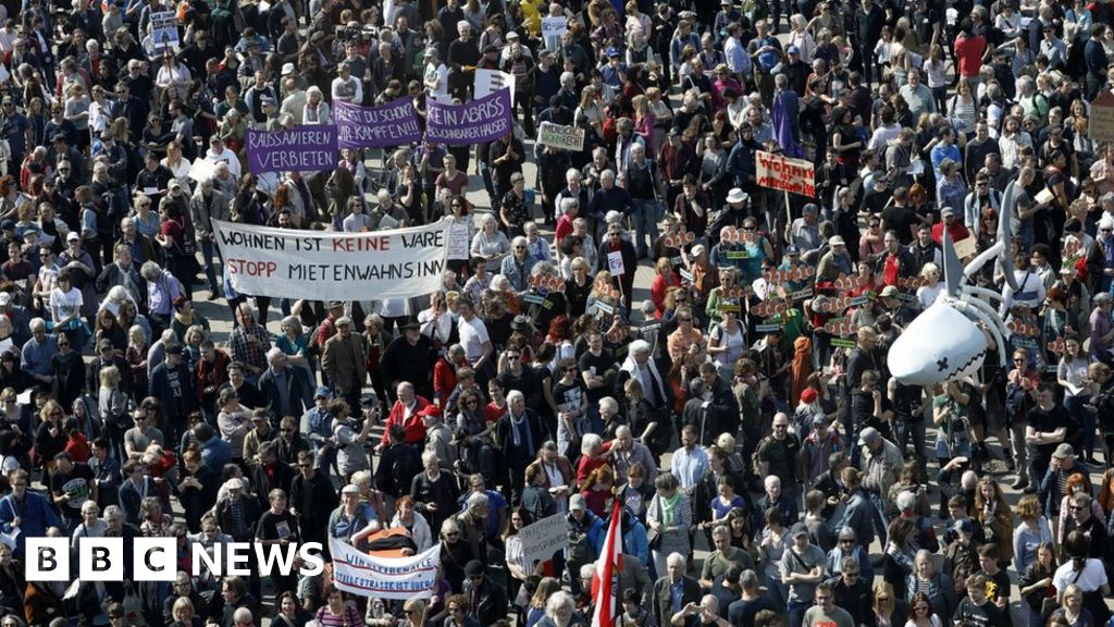 Berlin Protests Thousands Gather For March Against Rising Rent Prices