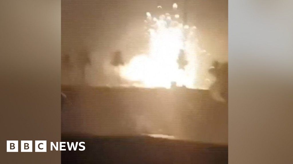 An explosion hits an Iraqi military base containing pro-Iranian militias