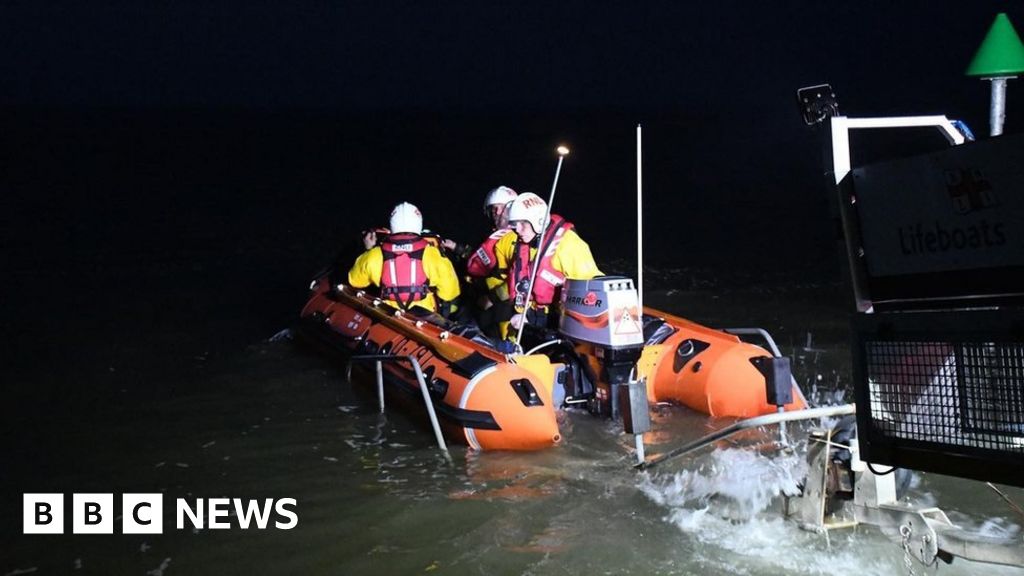 Stiffkey Marshes Two people and their dog cut off by tide rescued