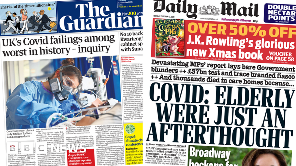 The Papers: 'Damning' Covid report, and gas crisis loans