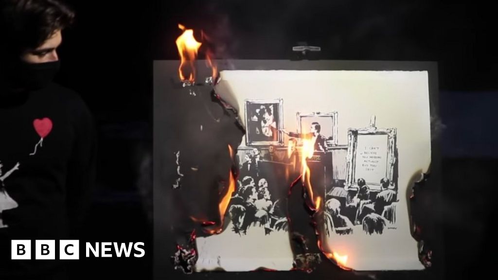 14周年記念イベントが Kunstrasen Burn Capitalism 額装込 banksy shop