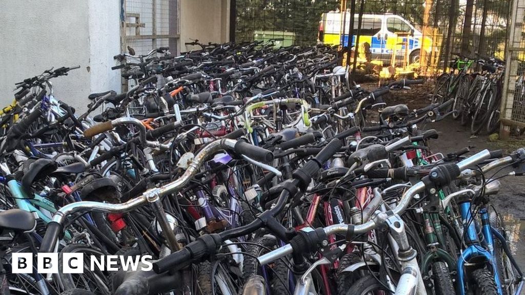 Oxford man arrested after 164 bikes found in back garden BBC News