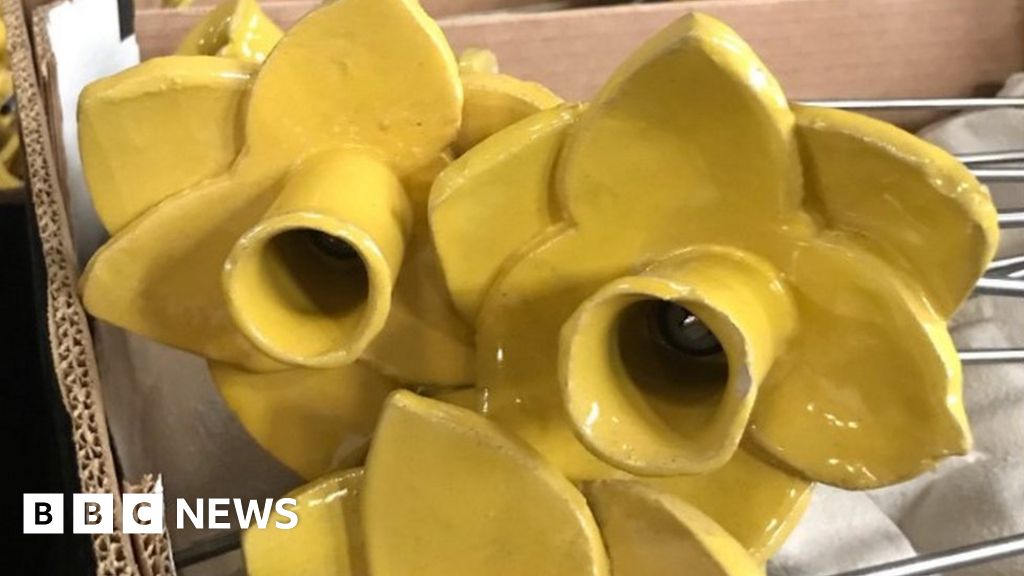 Lowther Castle ceramic daffodils on sale for charities