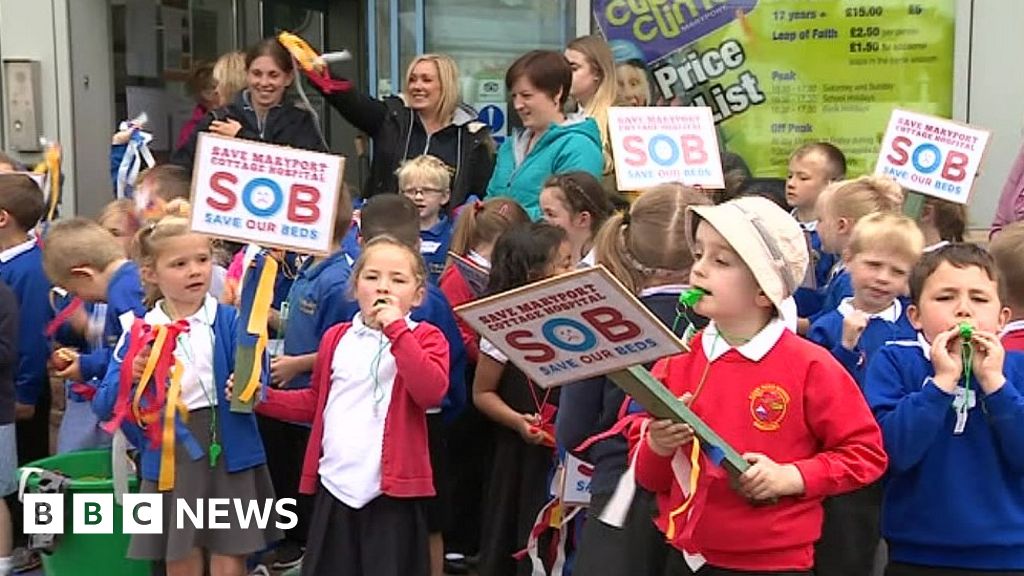 Maryport Cottage Hospital bed cut plans protested BBC News