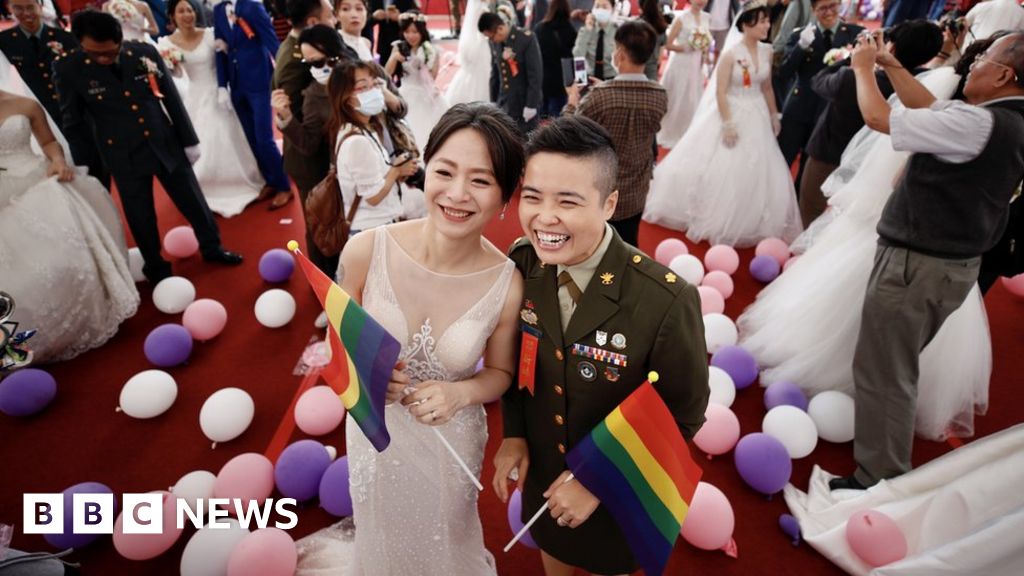 Taiwan's military includes same-sex couples in wedding for first time