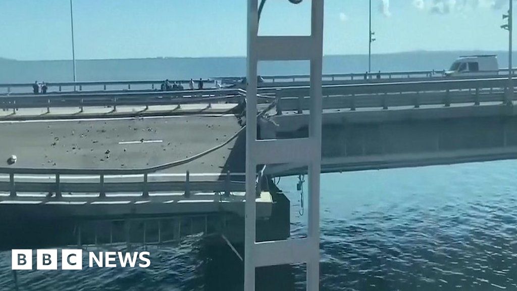 Video from Crimea shows bridge damage