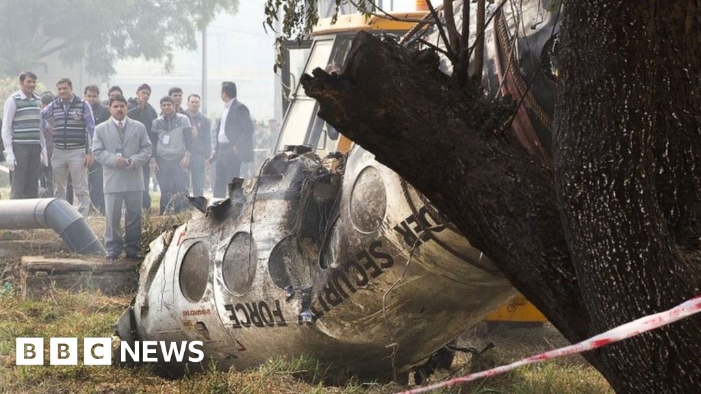 India plane crash Ten die in Delhi's Dwarka district BBC News