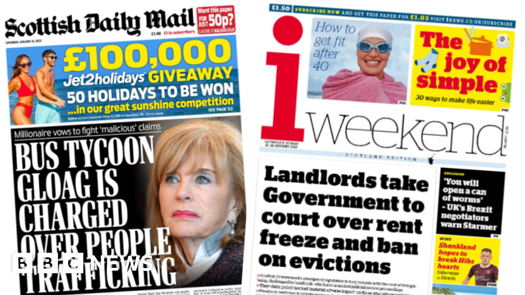 Scotland's papers Human trafficking arrest and rent controls backlash