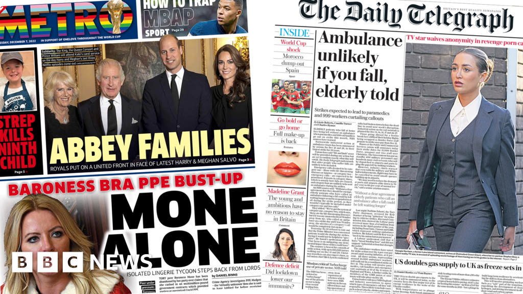 The Papers: 'Ambulance unlikely if you fall' and 'Mone alone'