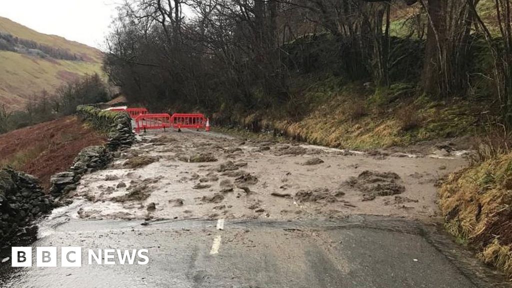 Drivers warned after landslide closes A592 Kirkstone Pass