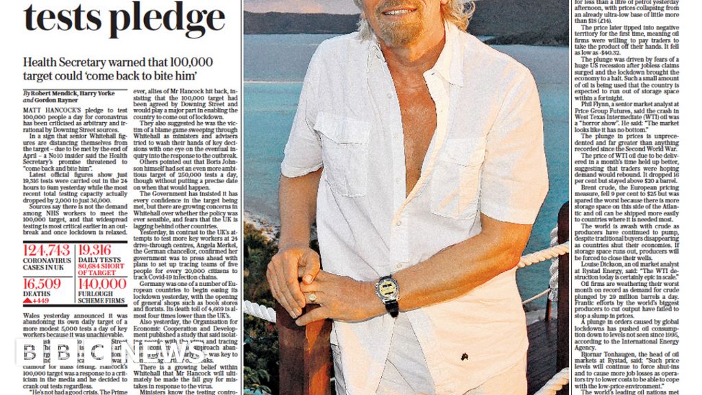 Headlines: Tests 'failure', and masks the warning