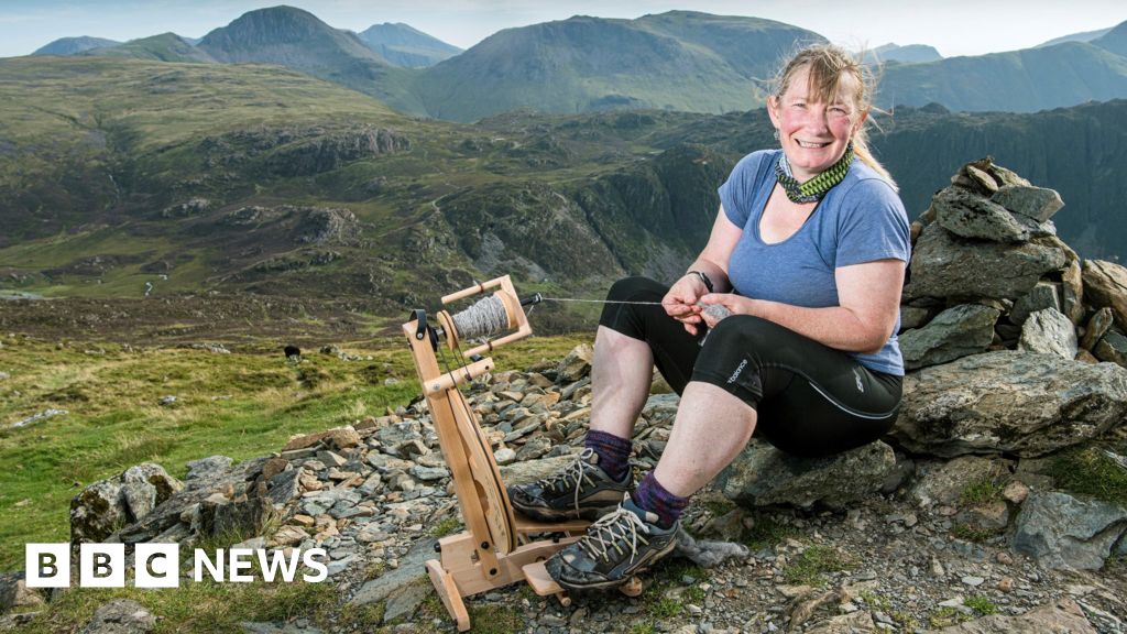 Cumbrian Woman Spins 1.1km Of Yarn On Wainwright's 214 Peaks - Bbc News